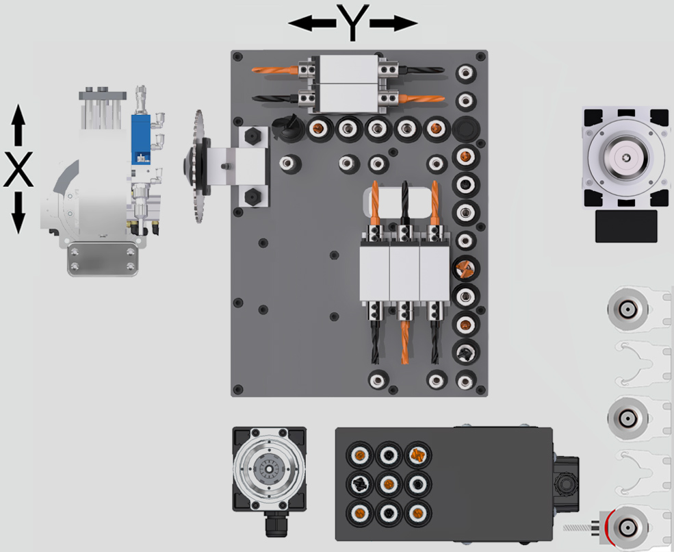 схема сверлильной головы KDT KD-610XHZ