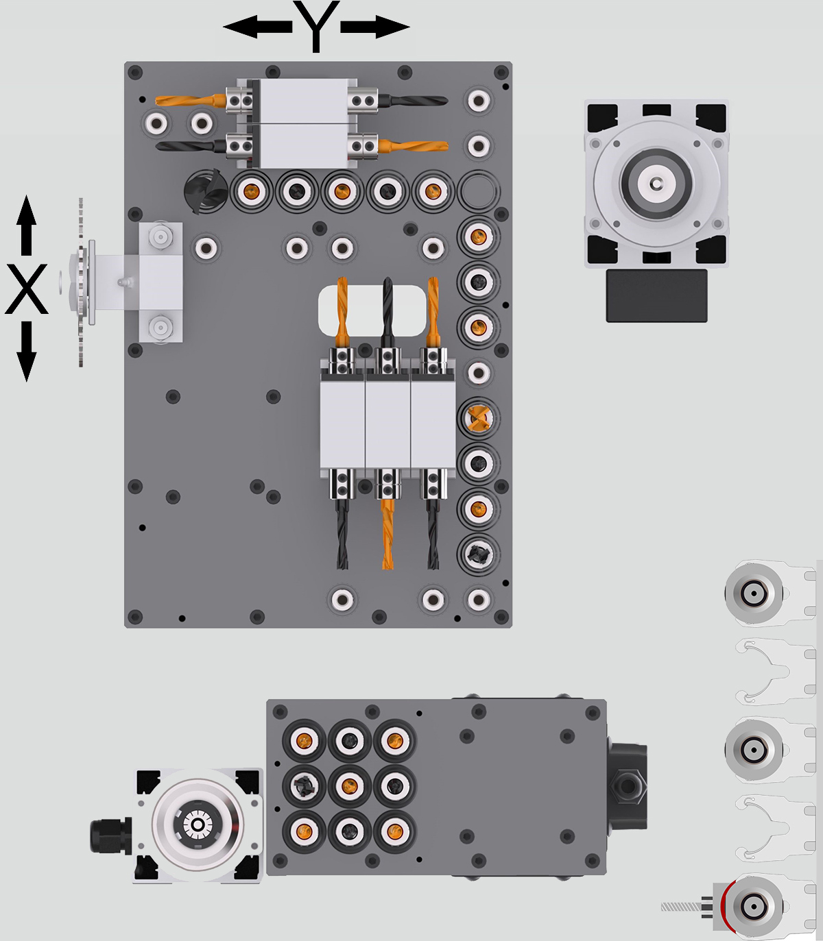схема сверлильной головы KDT KD-610NHZ